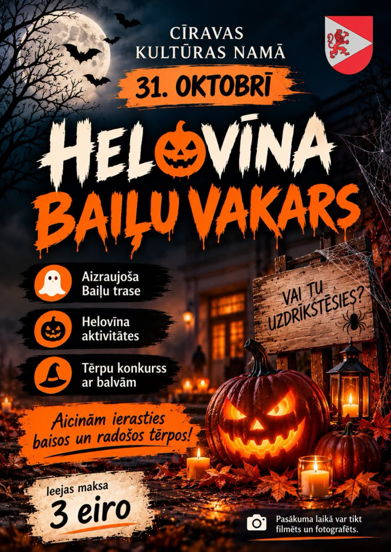Helovīna baiļu vakars afiša