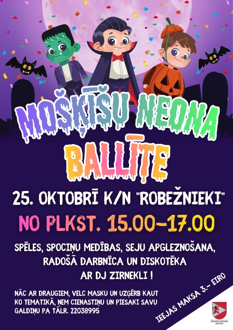 Mošķu neona ballīte afiša
