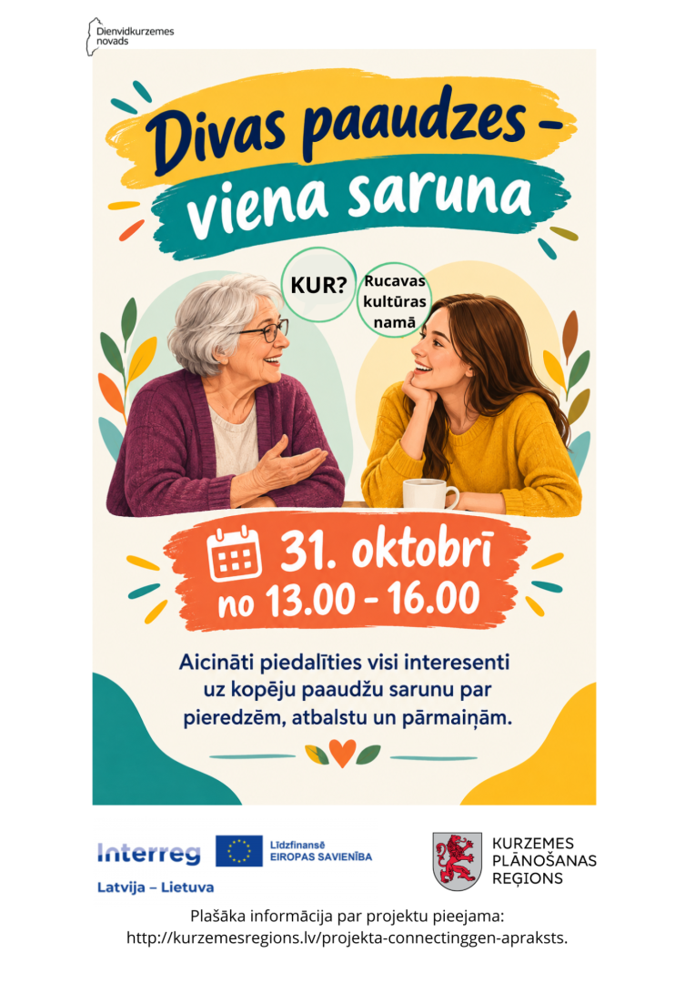 Divas paaudzes afiša
