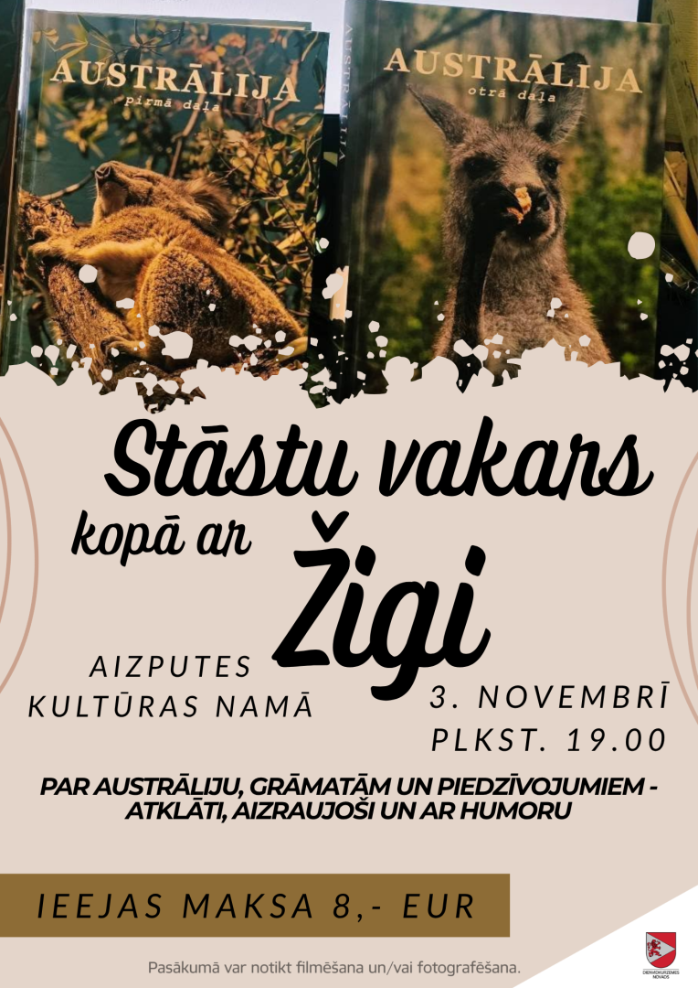 Stāstu vakars ar Žigi afiša