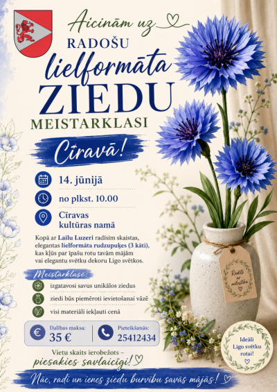 Lielformāta ziedu meistarklase