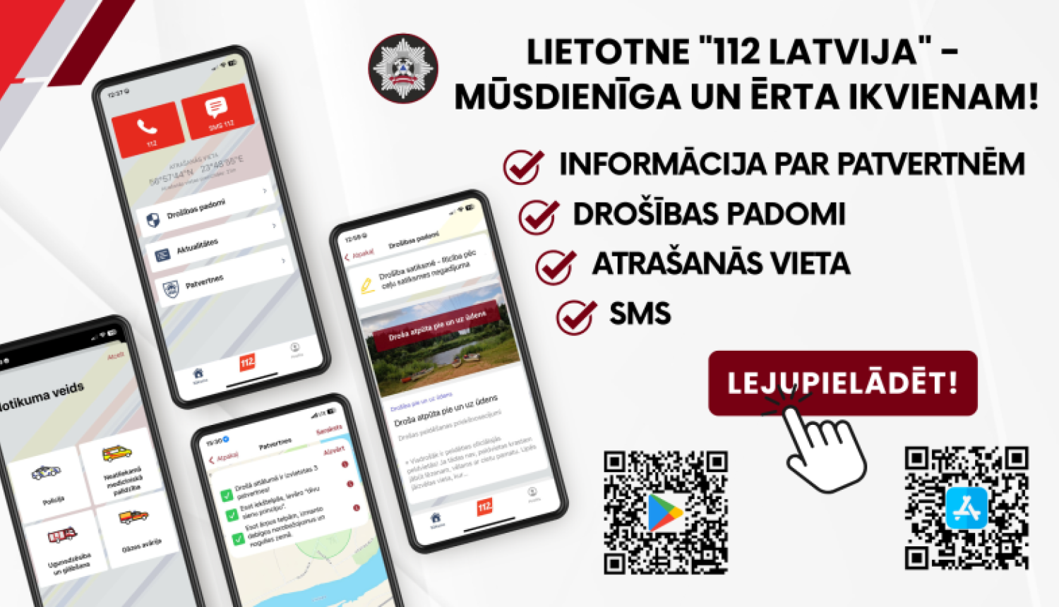 lietotne 112 latvija