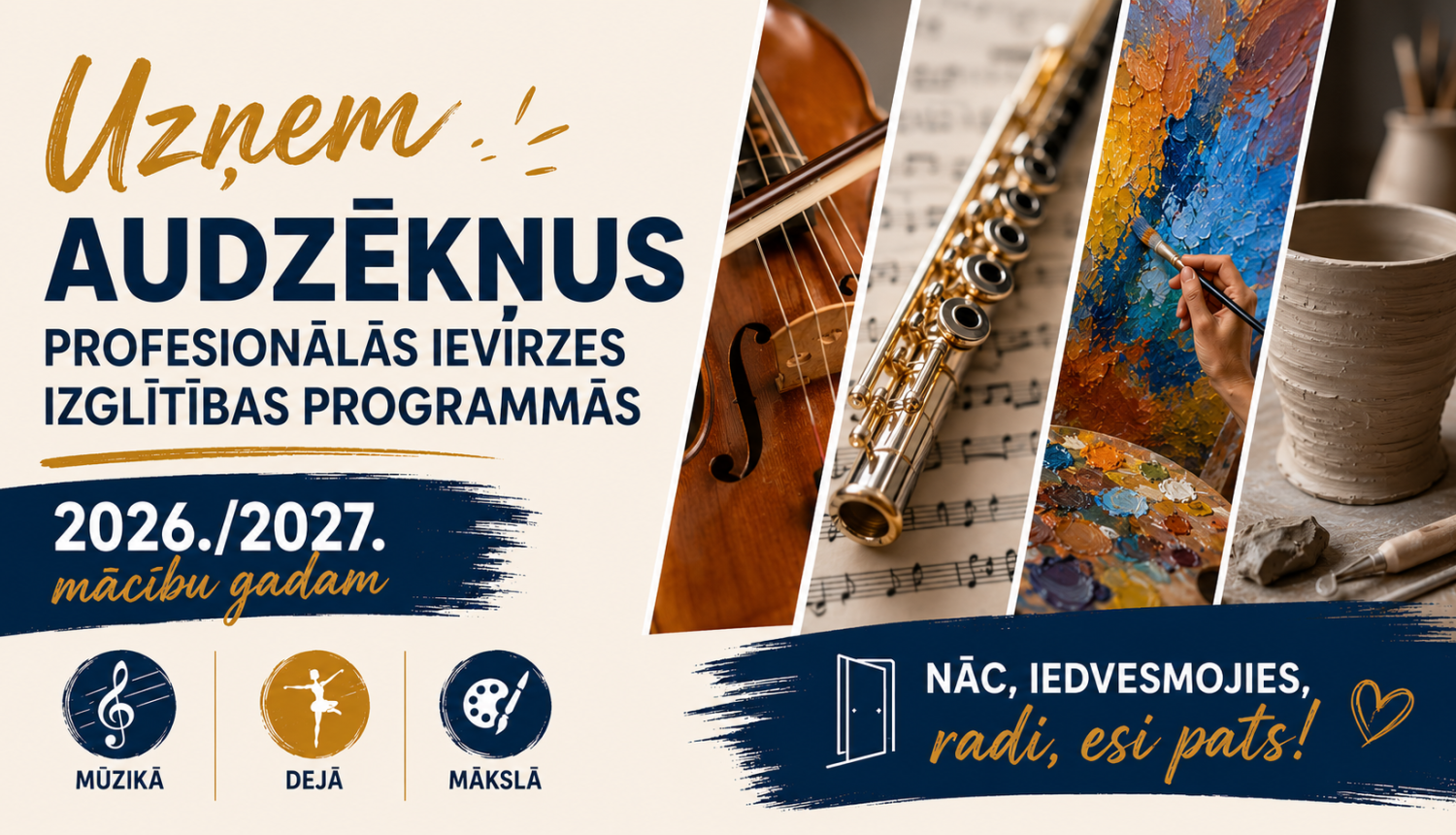 Uzņem audzēkņus 