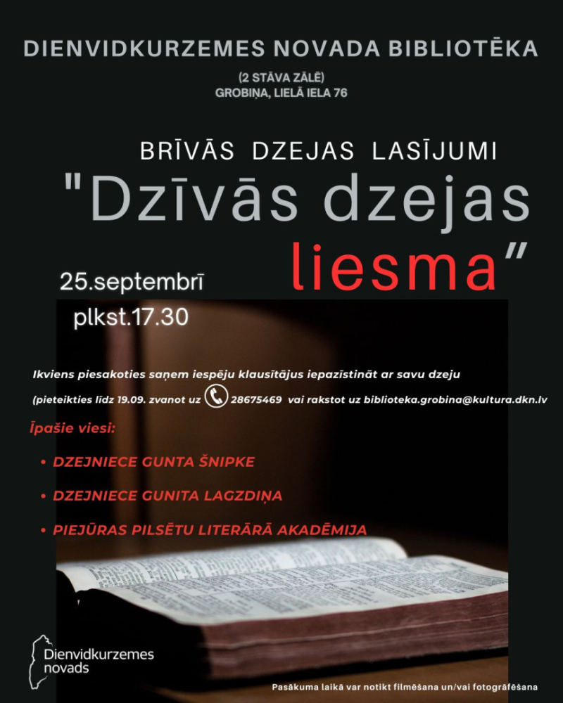 Dzejas dienas Grobiņā