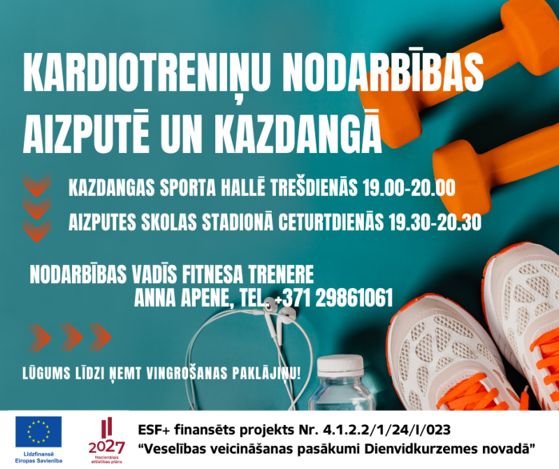 KARDIO AIZPUTE UN KAZDANGA veselības projekts 2025