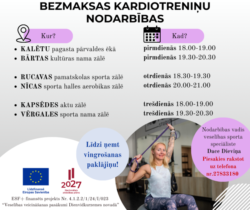 Kardio treniņu nodarbības