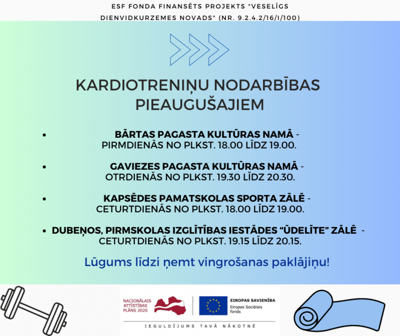 KARDIOTRENIŅU NODARBĪBAS