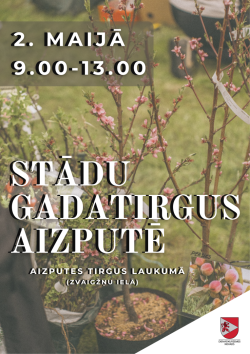 Stādu tirgus Aizputē 02.05.