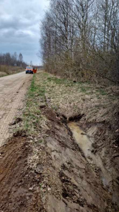 Divu autoceļu pārbūves Medzes pagastā