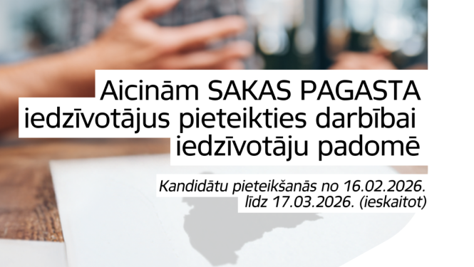 Sakas pagasta iedzīvotāju padomes kandidātu uzsaukums