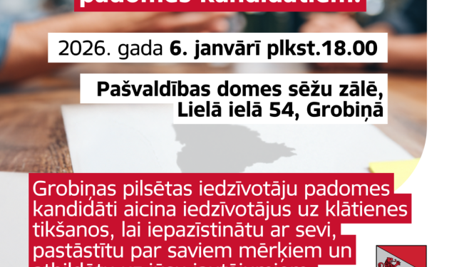 Grobinas pilsētas PI kandidātu tiksanas