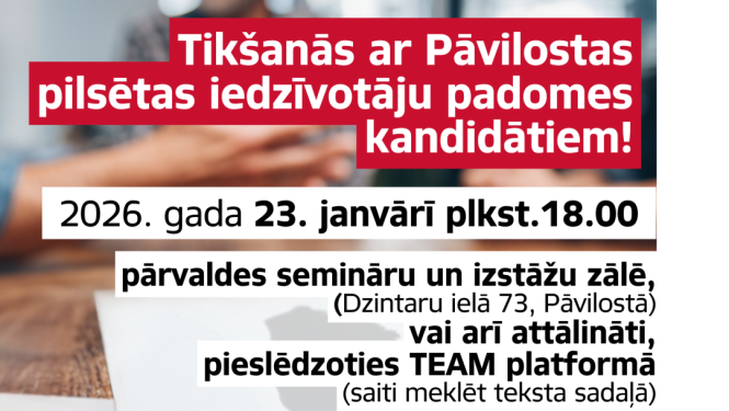 PĀVILOSTAS Iedzīvotāju padomes kandidātu tikšanās