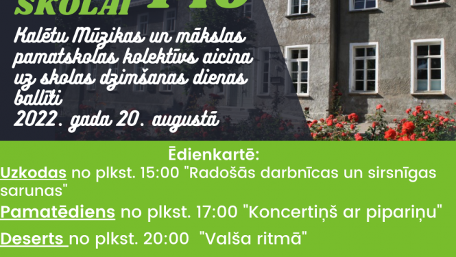 Kalētu skolai 140
