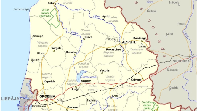 Dienvidkurzemes karte