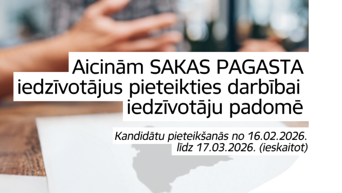 Sakas pagasta iedzīvotāju padomes kandidātu uzsaukums
