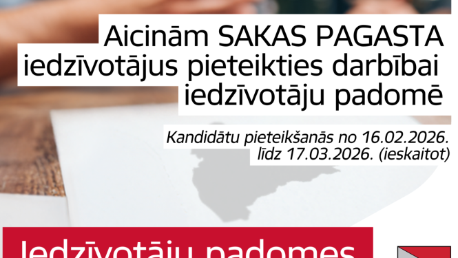Sakas pagasta iedzīvotāju padomes kandidātu uzsaukums
