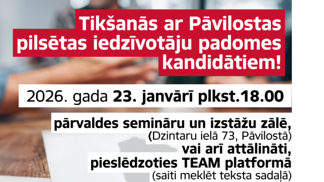PĀVILOSTAS Iedzīvotāju padomes kandidātu tikšanās