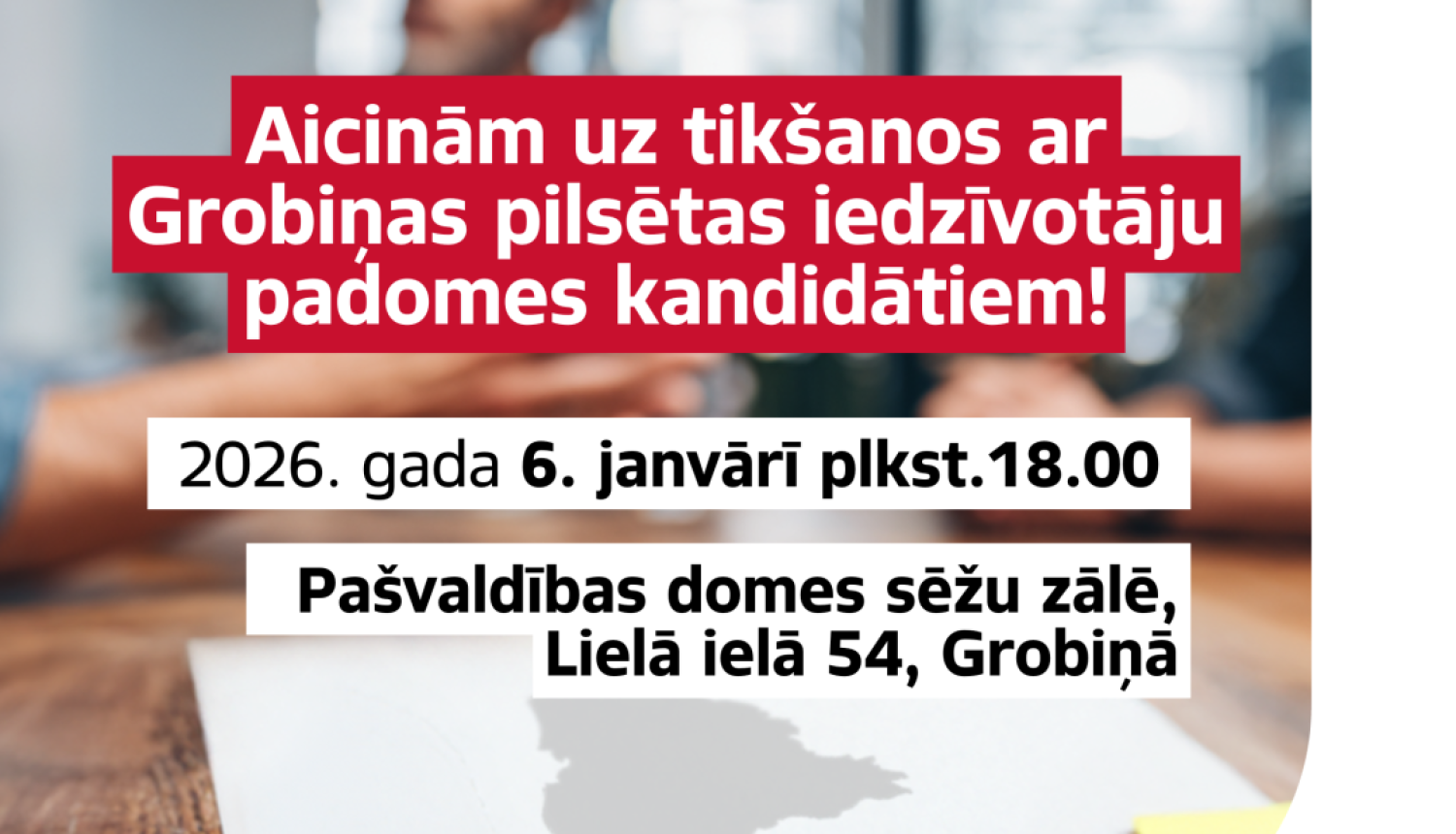 Grobinas pilsētas PI kandidātu tiksanas